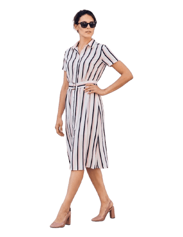 Striped Button Down Dress